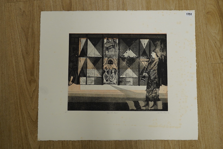 Walter Hoyle (1922-2000), artists proof etching, ‘Dans Le Rue’, signed in pencil, 57 x 69cm, unframed